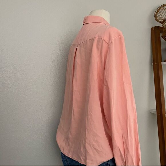 Peach Button and Front Tie Top - Picture 2 of 5